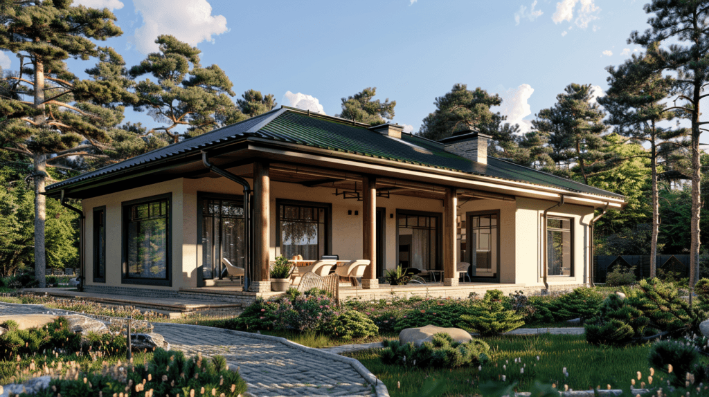 Визуализация природного сочетания для загородного дома 2