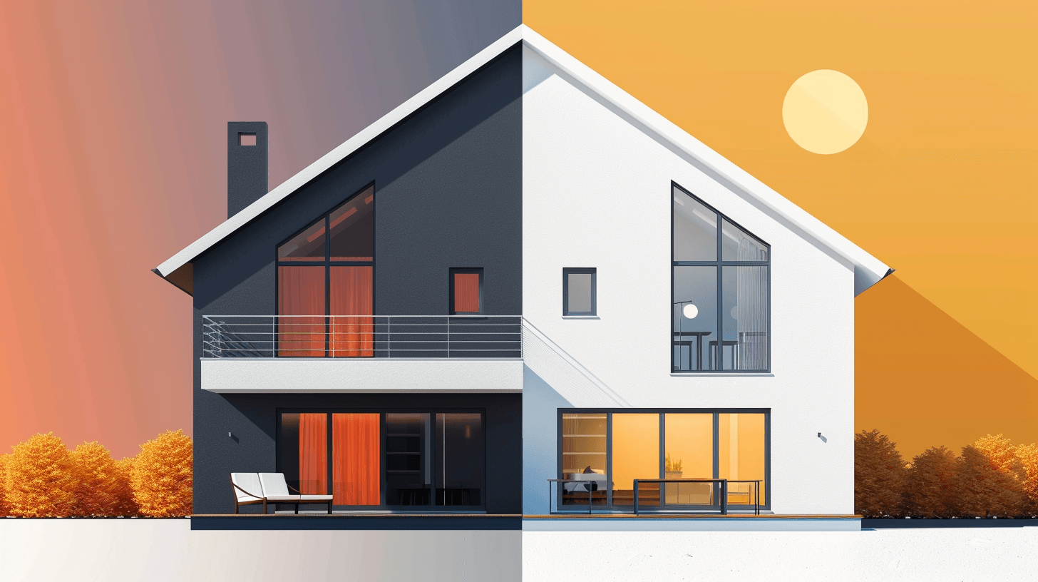 Сочетание RAL цветов для крыши и фасада современного дома