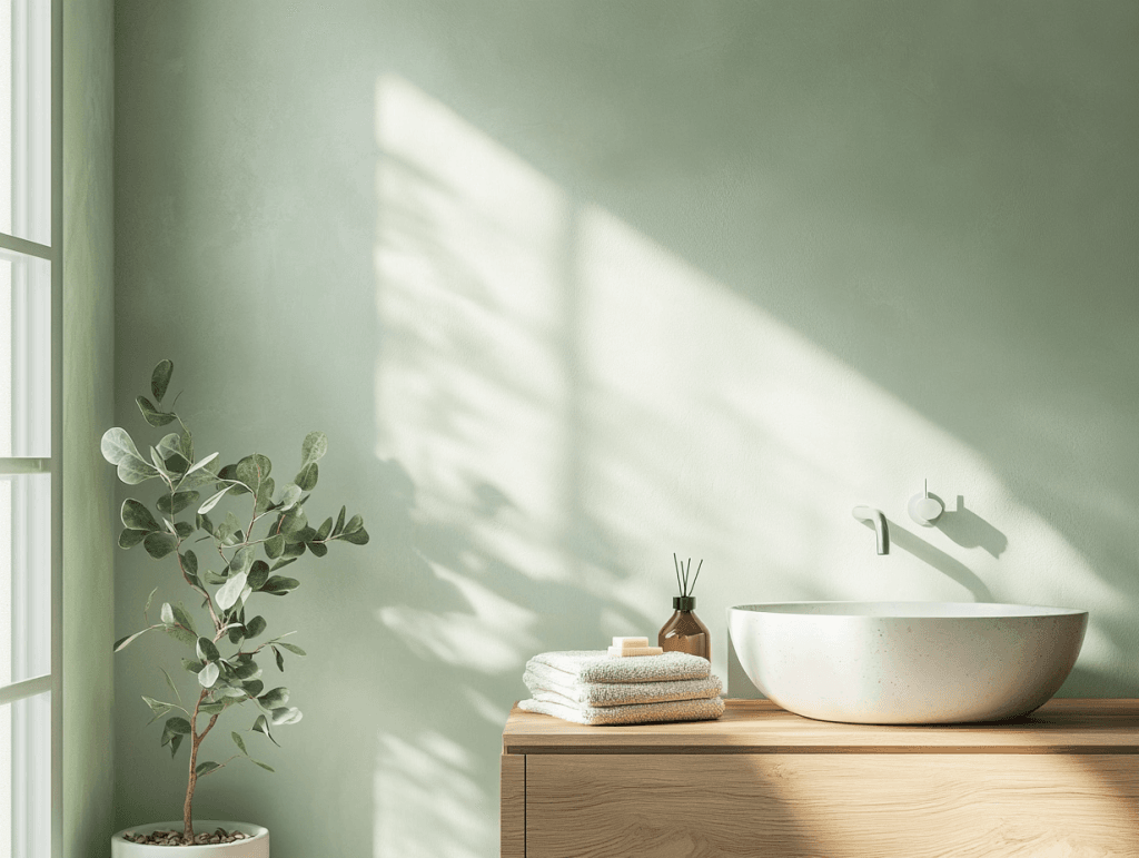 мікробетон пігмент пастельні відтінки для ванної кімнати — шавлієво-зелений сатиновий віск 2