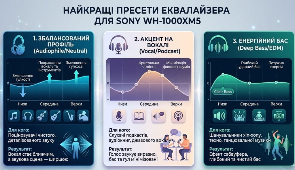 лучшие настройки эквалайзера для sony wh-1000xm5