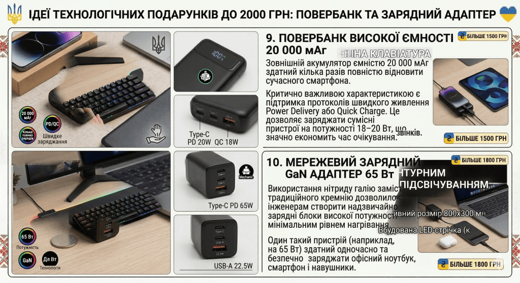 недорогі технологічні подарунки для підлітка, студента чи професійного працівника