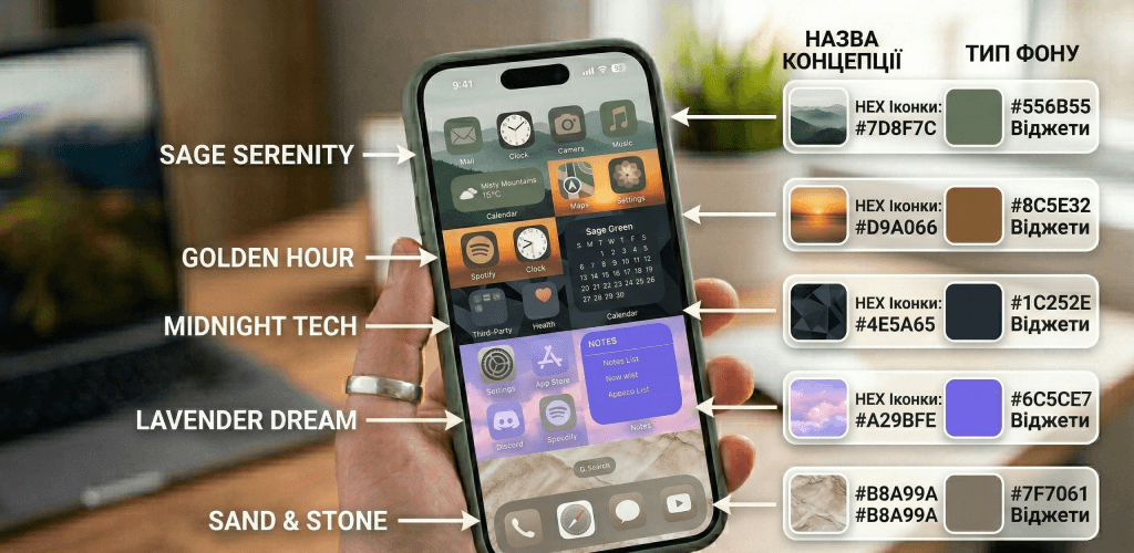 шпалери + HEX-коди