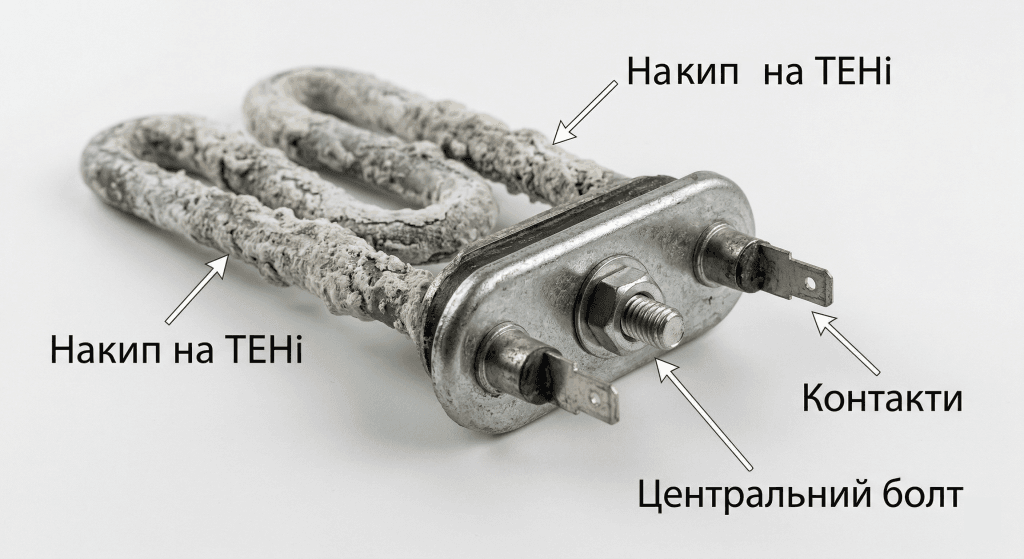 Indesit F07 ТЭН или термистор диагностика - нагревательный элемент ТЭН с накипью контакты болт