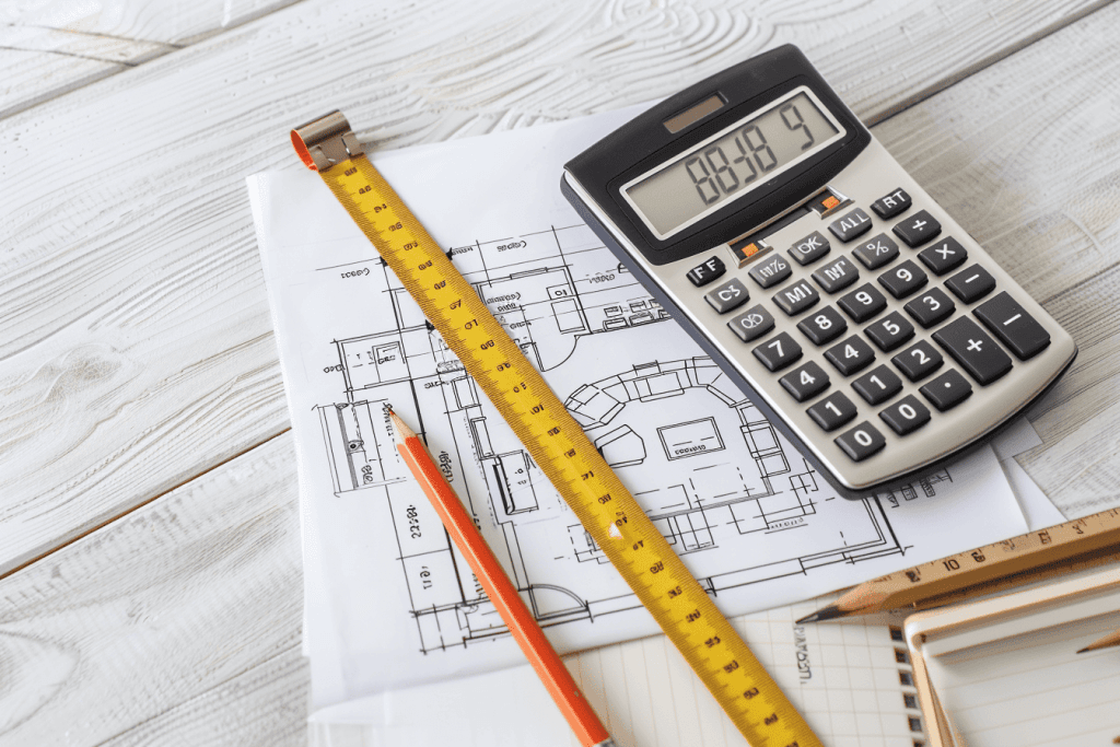 як розрахувати кількість рулонів шпалер — вимірювання рулетка план кімнати розрахунок шпалер