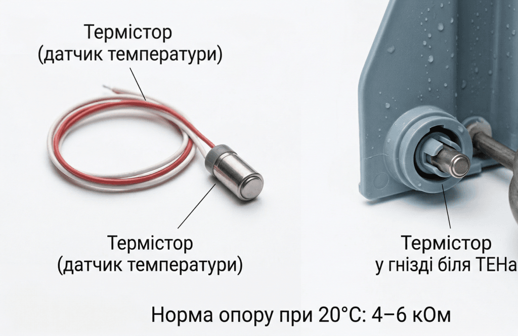 Indesit F07 датчик температуры неисправен как проверить - термистор стиральной машины сопротивление норма